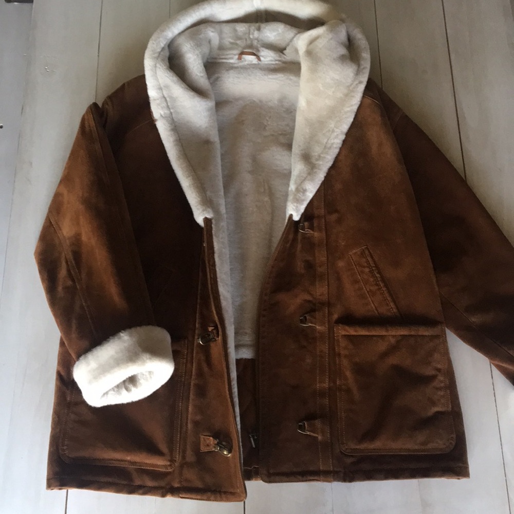 🔆vintage suede fur coat🔆
